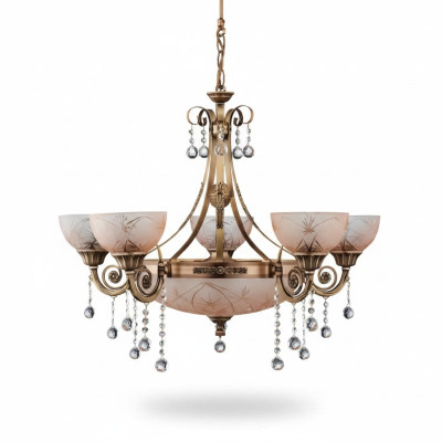 Lampadario da soffitto lumi Lampadario Lampadario Lampadario Vetro Oro Marrone