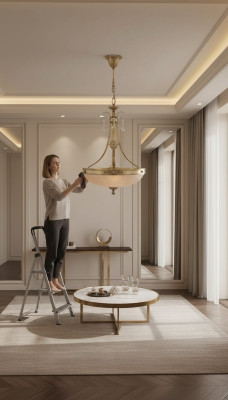 Lampadario lampada a soffitto lüster lampadario lampada vetro oro marrone