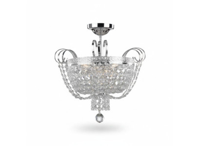 Lampadario a soffitto con candelabro in cristallo, lampada a soffitto, lampadario argento
