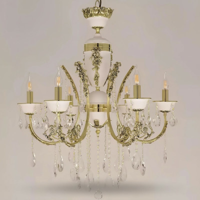Lampadario di lusso a soffitto lampadario luster lampada a soffitto oro cristallo 60x100cm