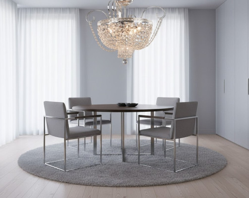 Lustro lampadario soffitto lusso lampadario lampada a soffitto argento cristallo