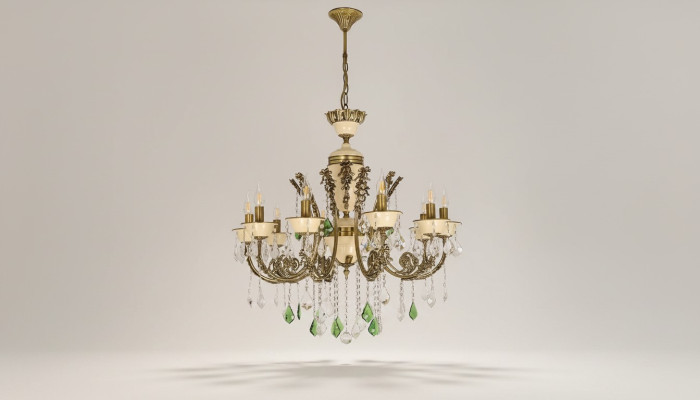 Lampadario di lusso a soffitto in cristallo marrone 80cm