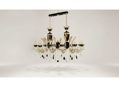 Plafoniera di lusso lampadario lampada soffitto luce lampadario lampadario cristallo nero.