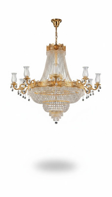 Lampadario a soffitto di lusso lampadario lampada a soffitto Luster oro cristallo lampada