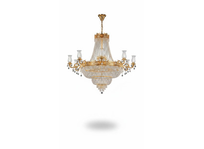 Lampadario a soffitto di lusso lampadario lampada a soffitto Luster oro cristallo lampada