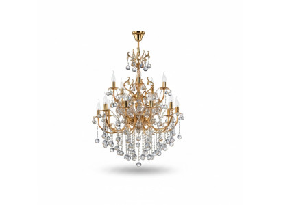 Plafoniera di lusso Lampadario Lampada a soffitto Luster Oro Cristallo 75x125