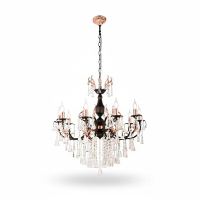 Lampadario di lusso lampadario lampada da soffitto luster nero cristallo