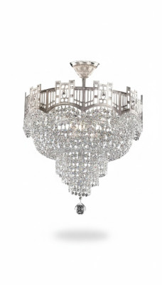 Lampadario di lusso lampadario soffitto lampadario luster argento lampada in cristallo