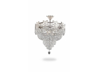 Lampadario di lusso lampadario soffitto lampadario luster argento lampada in cristallo