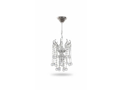 Lampadario di lusso lampadario lampada a soffitto candelabro argento cristallo