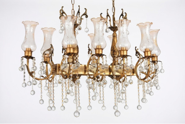 Lampadario lampadario lussuoso lampada a soffitto lustro oro cristallo