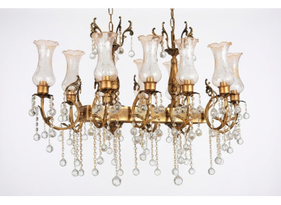 Lampadario lampadario lussuoso lampada a soffitto lustro oro cristallo