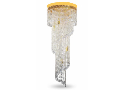 Lampadario lampadario da soffitto di lusso in oro lampada a soffitto lampadario di cristallo stile a lustro