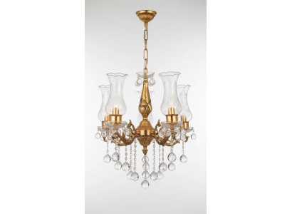 Lampadario a soffitto di lusso in oro, lampadario in cristallo lussuoso con cristalli in stile.