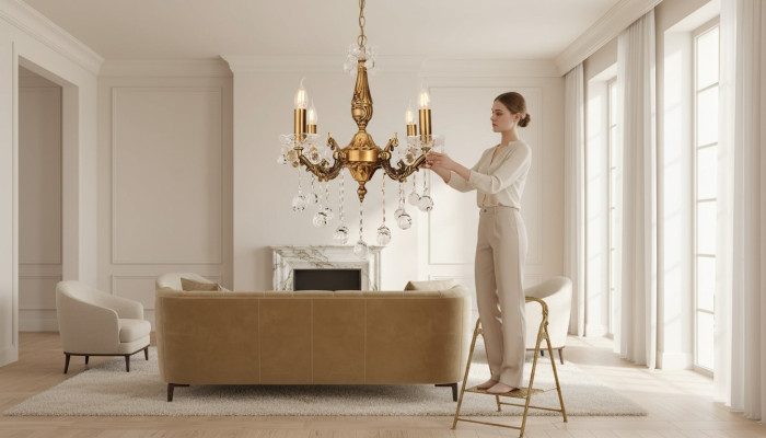 Lustro lampadario lussuoso in oro lampada da soffitto lüster in cristallo arte