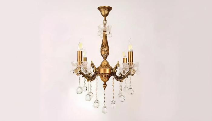 Lustro lampadario lussuoso in oro lampada da soffitto lüster in cristallo arte