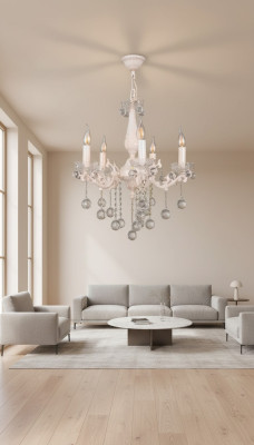 Lustro lampadario soffitto lusso beige lampadario lampada a soffitto in cristallo