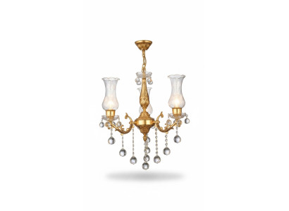 Lampadario a soffitto lampadario dorato Lampada a soffitto candelabro cristallo lume