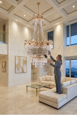 Lampadario a soffitto in oro con lampadario a soffitto in cristallo 40x100
