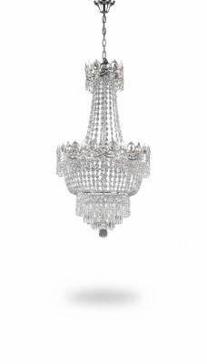 Lampadario Lampadario soffitto Argento Plafoniera Lampadario di cristallo A sospensione
