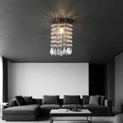 Lampadario a soffitto a sospensione lampadario oro lampada a soffitto luster cristallo