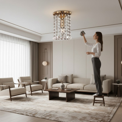Lustro lampadario lampadario soffitto oro lampada a soffitto lampada in cristallo