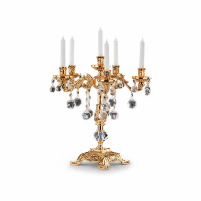 Portacandele Candelabro Porta candele Candeliere da tavolo Elegante Oro