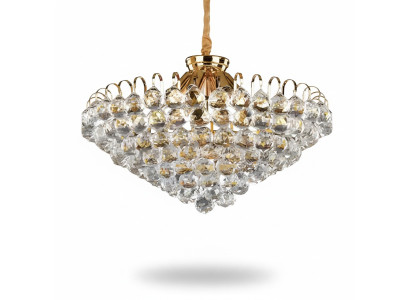 Plafoniera di lusso in oro lampadario lampada a soffitto lustro cristallo arte