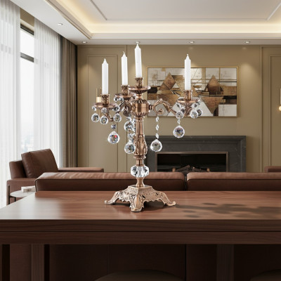 Portacandele classico portacandele portacandele dorato candelabro