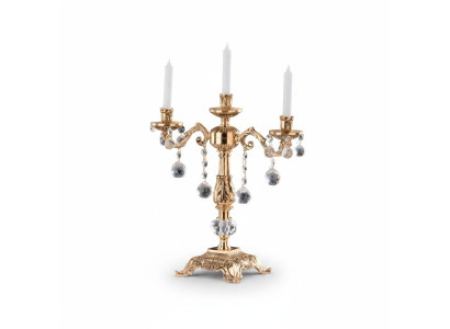Portacandele Candelabro Portacandele Candelabro da tavolo Candelabro Oro