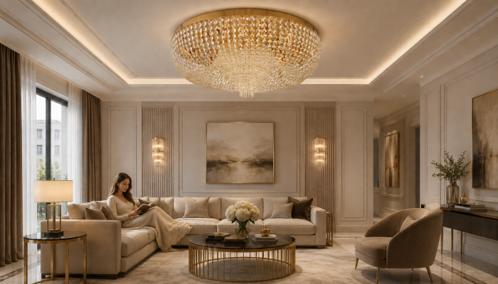 Lustro soffitto lampadario lusso oro lampada a soffitto lampadario cristallo arte