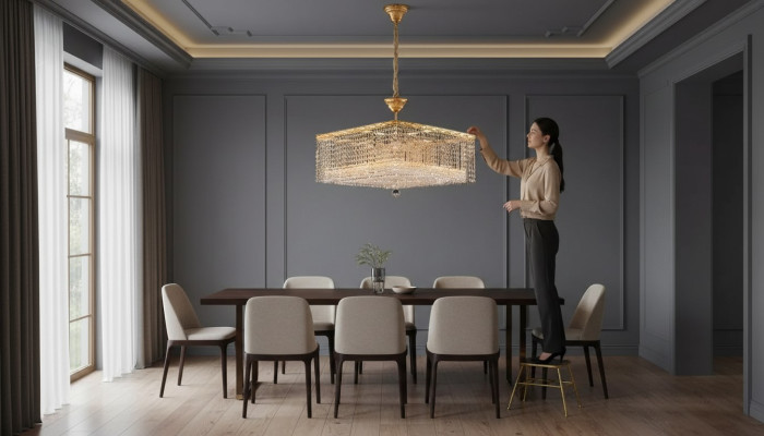 Lusso lampadario soffitto oro lampadario lampada a soffitto in cristallo arte