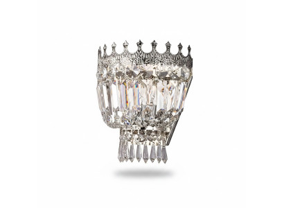 Lampade da parete Applique Lampada da parete Lampadario Parete Lampade Cristallo Argento
