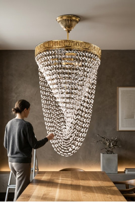 Lustro lampadario lampadario lampadario di lusso oro lampada a soffitto in cristallo arte
