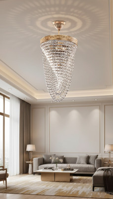 Lustro lampadario lampadario lampadario di lusso oro lampada a soffitto in cristallo arte