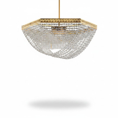 Lampadario a soffitto di lusso in oro lampadario lampada a soffitto luminiera cristallo arte