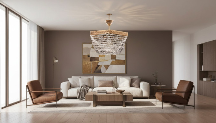Lampada a soffitto Lampadario di lusso in oro Lampadario di cristallo a tulipani con paralume