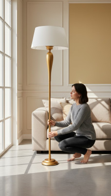 Lampada da terra Lampada in piedi Stand Luxus Luci Lampade Lampada Oro Moderno