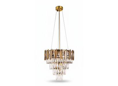 Lampadario da soffitto Lampadario di lusso in oro Lampada a soffitto Lustro in cristallo