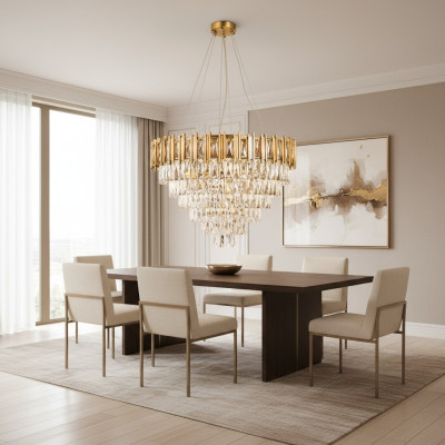 Lustro lampadario lampadario a soffitto lusso oro lampadario a soffitto cristallo