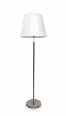 Lampada da terra in metallo bianco moderna.