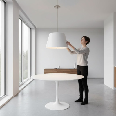 Lustro Lampadario Lampadario a soffitto Bianco Lampada da soffitto Moderna in Metallo Nuova