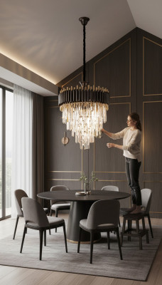 Lussuoso lampadario a soffitto in oro lampadario a soffitto lampadario a soffitto in cristallo rotondo