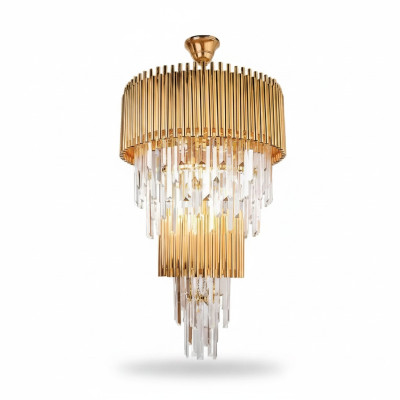 Lustro di lusso a soffitto in oro Lampada a soffitto Lampadario di cristallo XXL