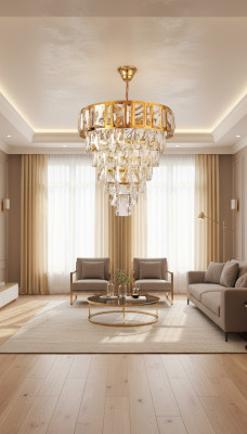 Lampadario a soffitto Lampadario di lusso in oro Lampada a soffitto Lampadario di cristallo luminoso