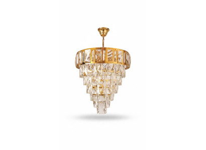 Lampadario a soffitto Lampadario di lusso in oro Lampada a soffitto Lampadario di cristallo luminoso