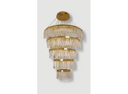 Lampadario a soffitto Lussuoso in oro Lampada a soffitto Lampadario di cristallo