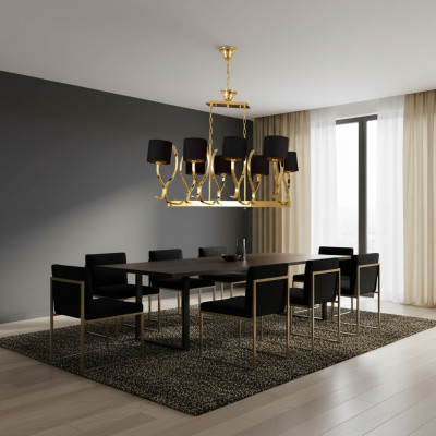 Lampadario lampada a soffitto xxl in oro lampada da soffitto in metallo