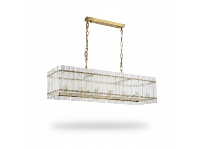 Lampadario a sospensione in vetro argentato con paralume a Corona.handleChange