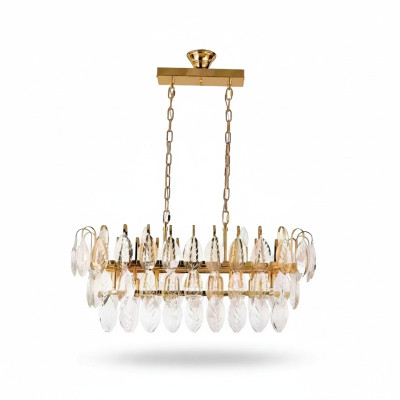 Lampadario a candeliere lustro lussuoso oro lampada da soffitto in cristallo.